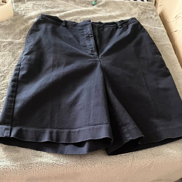 david brooks Pants - David Brooks Womens Bermuda Walking Shorts Solid Blue Size 10